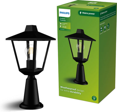 Philips LED Philips Kinno lámpara de pie - lámpara de exterior - negra - casquillo E27 - máximo 25W - resistente a la intemperie; ip44