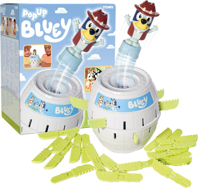 Tomy pop up bluey nel gioco di tonnellate