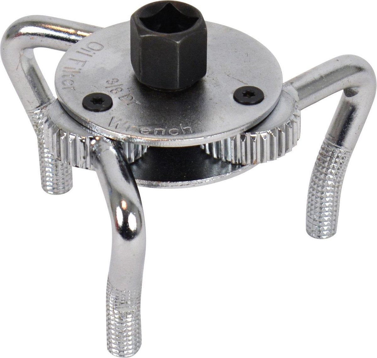 Carpoint oliefiltersleutel 3-potig – 65-110 mm – voor 3 8 ratel – 21 mm dopsleutel – staal – universeel