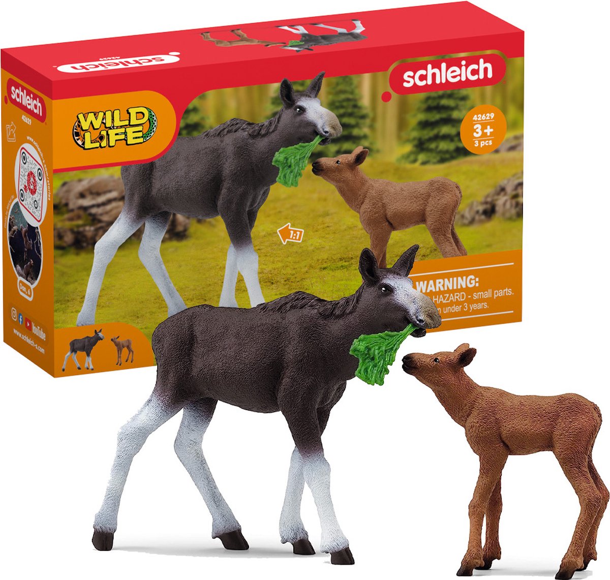 Schleich Wild Life Moose con vitello 42629