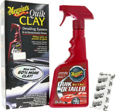 Kit de inicio de arcilla quik de Meguiar - limpieza de pintura de automóvil - eliminación de savia de árbol del automóvil