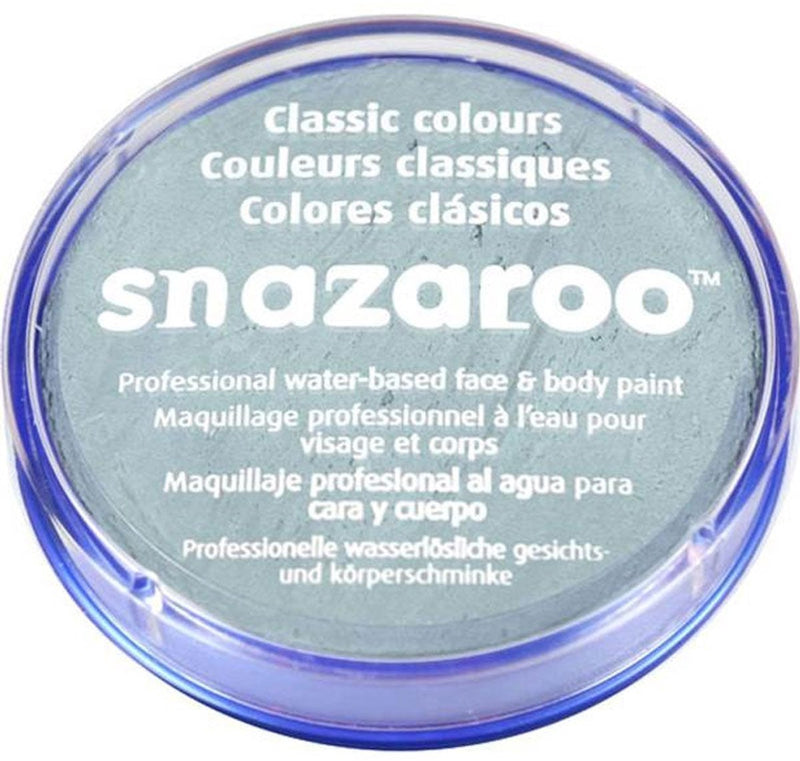 Snazaroo 1118222 - grigio chiaro - pittura per il viso acqua per bambini da 18 ml per bambini e adulti