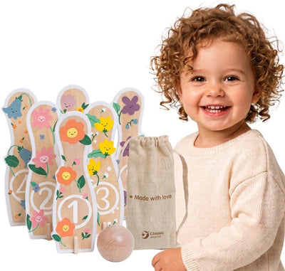 Flores de bolos de madera de World World World World, 14dlg,