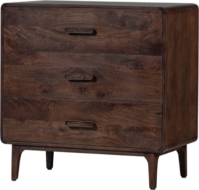 Cassettiera Woood liya - legno di mango - marrone scuro - 90x90x50