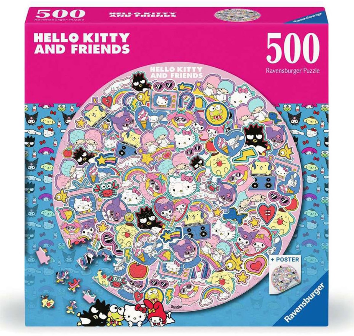 Ravensburger Hello Kitty Puzzle rotondo - 500 pezzi - Puzzle.