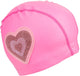 Cuffia da nuoto per bambini Bling2o - cuore - elastica - da nuoto - in borsa trasparente - rosa