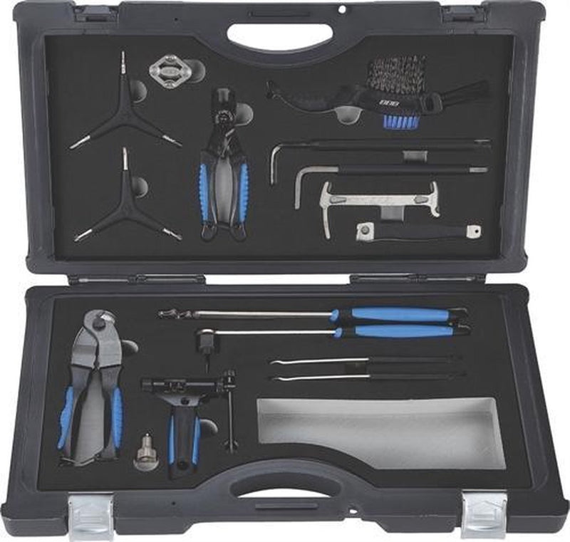 Bbb ciclismo kit completo valigetta porta attrezzi per bicicletta - set di riparazione completo attrezzi per bicicletta - 16 pezzi - btl-91