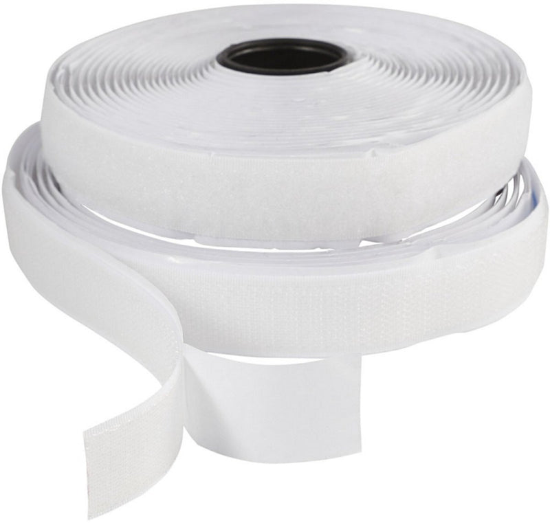 Creativ company Chiusura in velcro, autoadesiva, L: 20 mm, bianco, 5 m 1 rotolo
