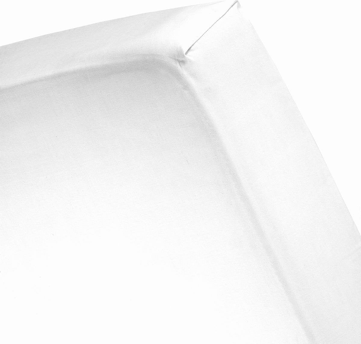 Sábana bajera ajustable Cinderella Sundays - 100% satén de algodón - 80x200 cm - hasta 25 cm - blanco