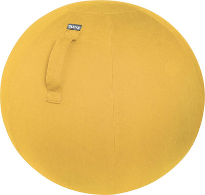 Leitz ergo cosy active pelota ergonómica para sentarse 65 cm - incl. bomba manual - ideal para la oficina en casa - amarillo cálido