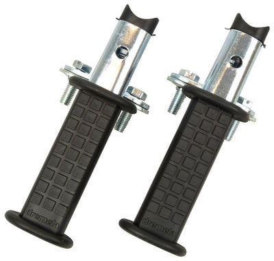 Dresco voetsteunen fiets - universeel - chroom zwart