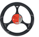 Coprivolante per auto Carpoint - pelle PU nera con accenti grigi - per volanti con diametro di 37-39 cm