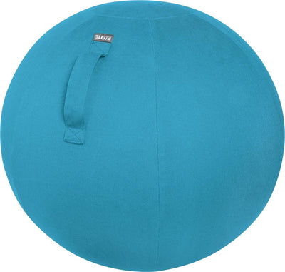 Pelota para sentarse ergonómica y activa Ergo Cosy Leitz - Incluye bomba manual - Ideal para la oficina en casa - Azul sereno