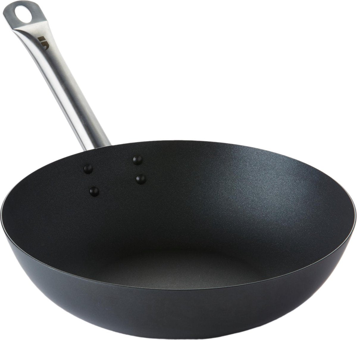 Point-virgule wok pan - carbon steel - excalibur non-stick coating - ø 30cm