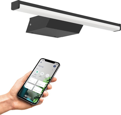 Eglo connect.z Regello-z lámpara de espejo inteligente - baño - LED - 60 cm - negro - luz blanca RGB ajustable - regulable - Zigbee - montaje en pared - montaje en armario