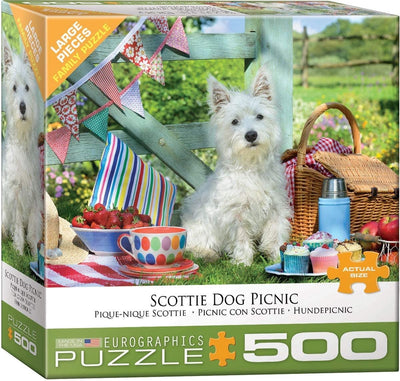 Eurographics - picnic con terrier scozzese [picnic con cani scottie] - 500 pezzi 68×48 cm (l×a) - puzzle