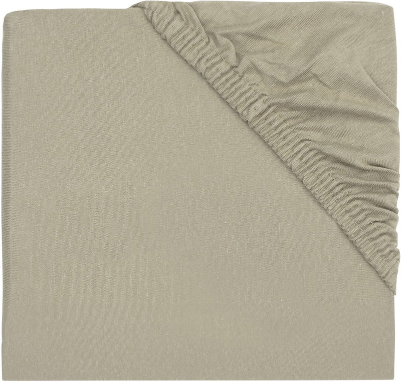 Jollein - sábana ajustable jersey 75x95cm - colchón box - verde oliva