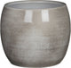 Maceta decorativa de mica - gris claro - cerámica - d20 x h18 cm - maceteros de interior