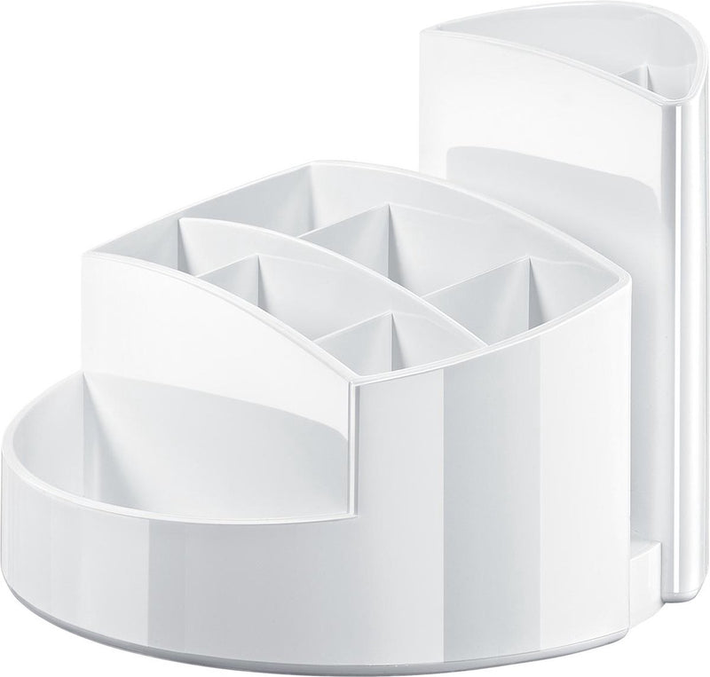 Scatola portapenne Han - Rondo - 9 scomparti - bianco lucido - ha-17460-12