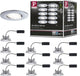 Paulmann LED empotrable Calla set básico orientable IP65 redondo 90 mm 30° 10x5,2W 10x460lm 230V regulable 4000K cromo mate