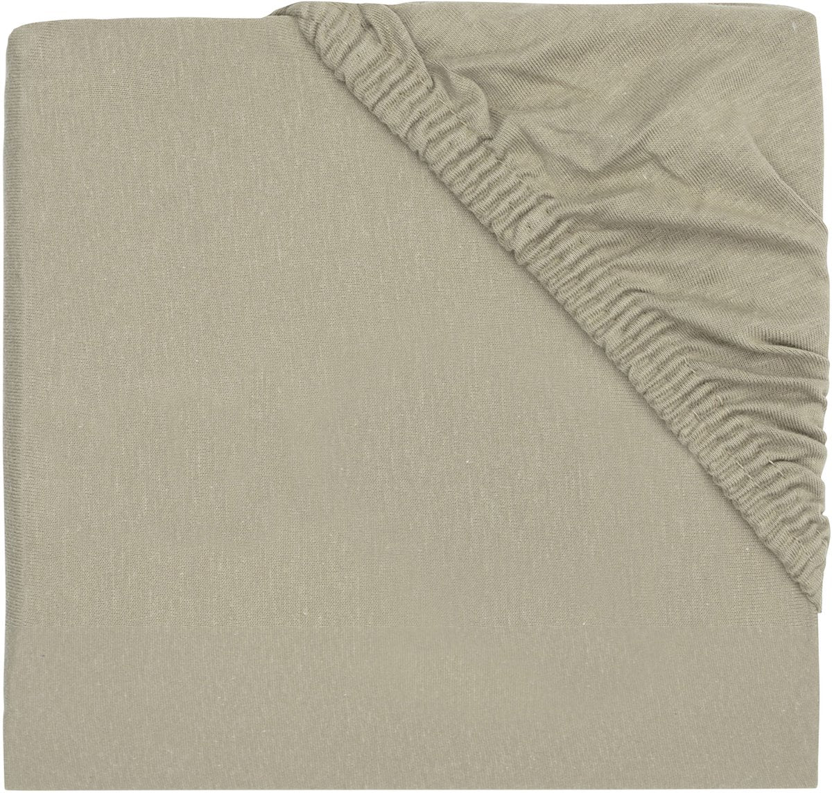 Jollein - sábana ajustable jersey 75x95cm - colchón box - verde oliva