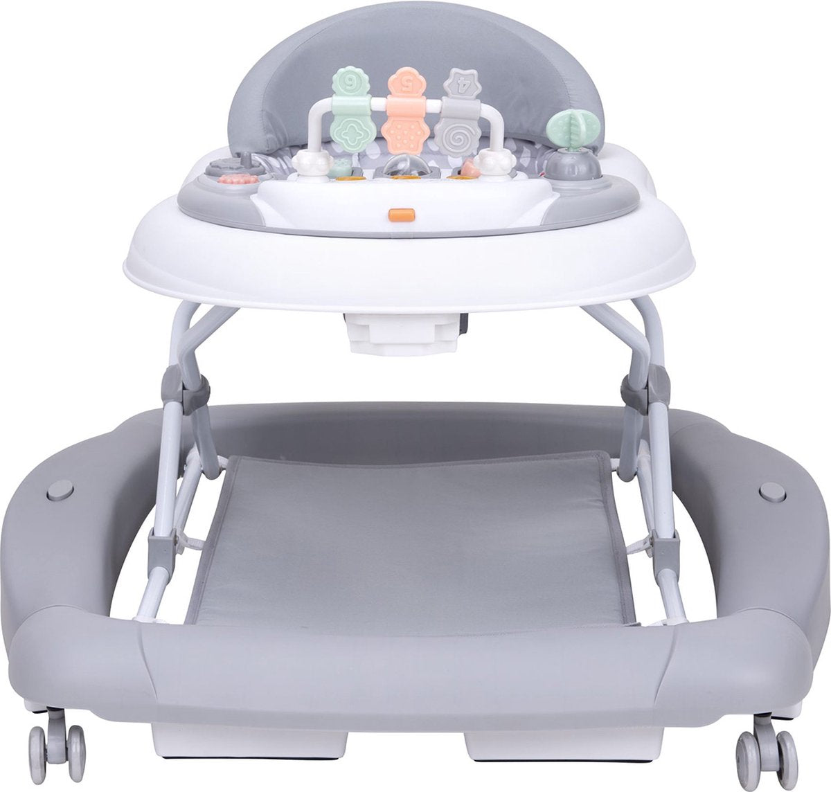 Topmark jean - loopstoel - inklapbare babywalker - schommelfunctie - duwfuntie - incl. speelblad - grijs