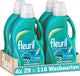 Fleuril active fresh - detersivo liquido - bucato di tutti i colori - 4x29 lavaggi - confezione risparmio