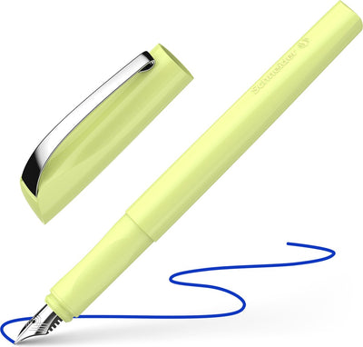 Pluma estilográfica schneider papelería schneider - color ceod - limón - punta m - s-168720