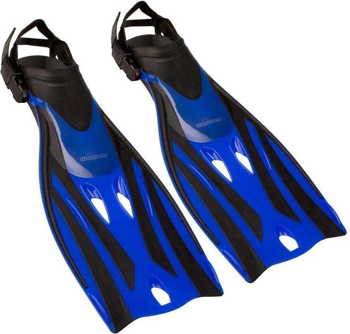 Aletas de natación Waimea - ajustables - niños - azul negro - talla 32-36