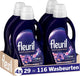 Fleuril black Bloom - detersivo liquido - bucato scuro e nero - esperienza dal profumo intenso - 4x29 lavaggi - confezione risparmio