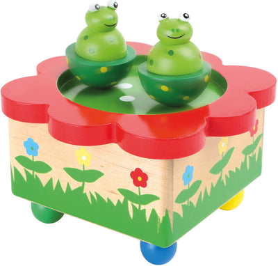 Frog de música de madera de pie pequeño