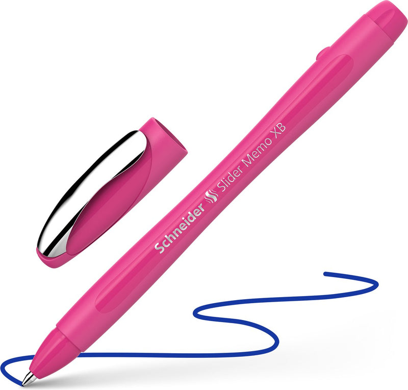 Schneider writing instruments schneider ballpoint pen - slider memo color edition - writing width xb - power pink - s-150219
