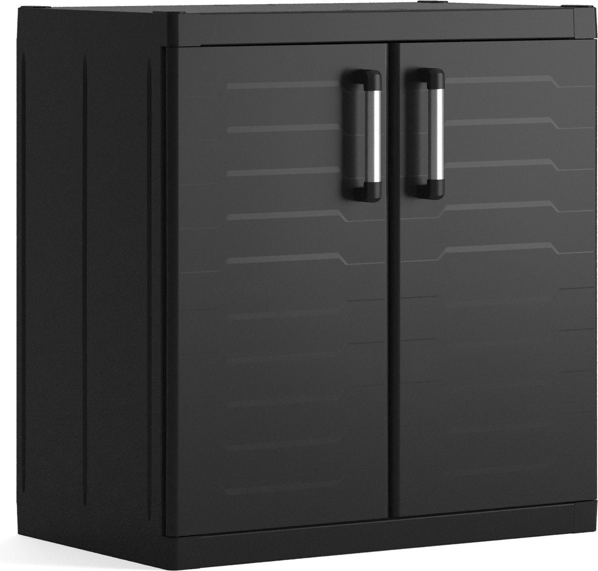 Mobile basso Keter Detroit XL - 2 ripiani - 89x54x93 cm - nero