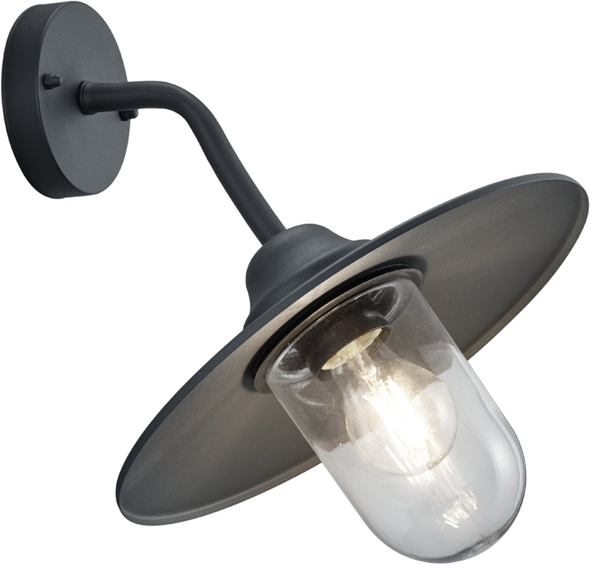 Trio brenta - lámpara de pared - antracita - excl. 1x e27 40w - iluminación exterior - ip44