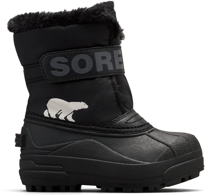 Sorel childrens snow commander™ boot youth unisex little snowboots - black, charcoal - maat 29