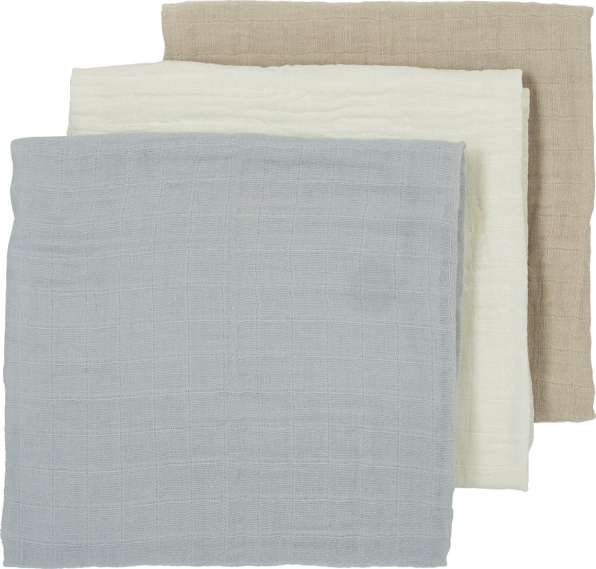 Paños hidrofílicos Meyco baby uni - paquete de 3 - arena gris claro blanquecino - 70x70cm