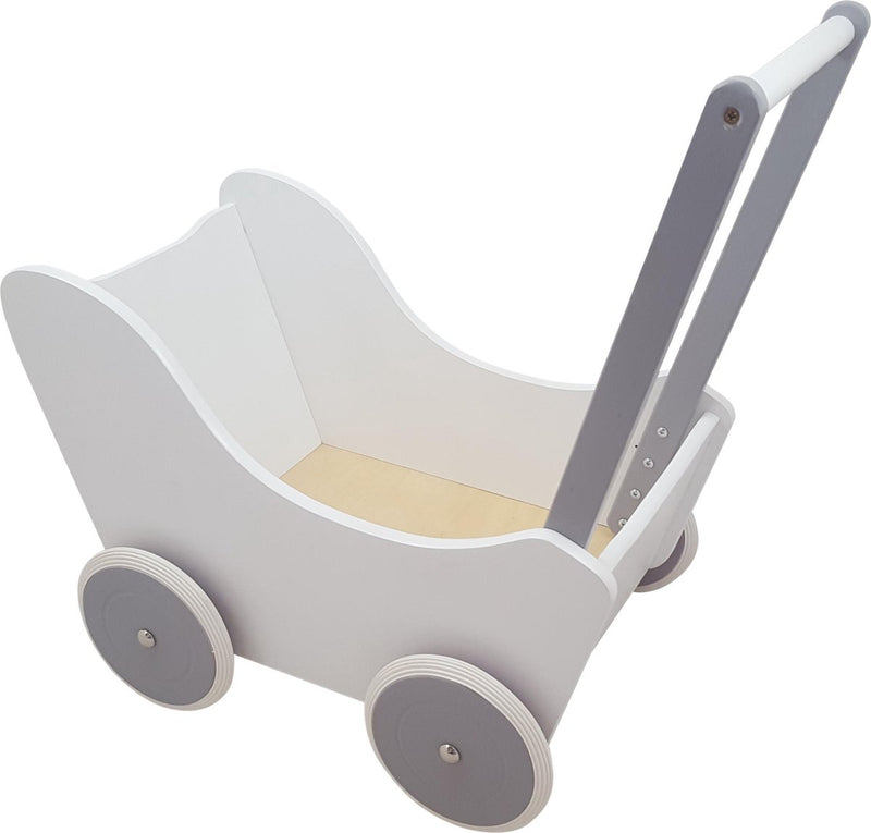 Playwood Doll Wagon White Silver