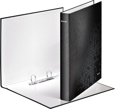 Raccoglitore ad anelli Leitz wow A4 - 2 anelli - larghezza dorso 40 mm con 2 anelli a D - nero