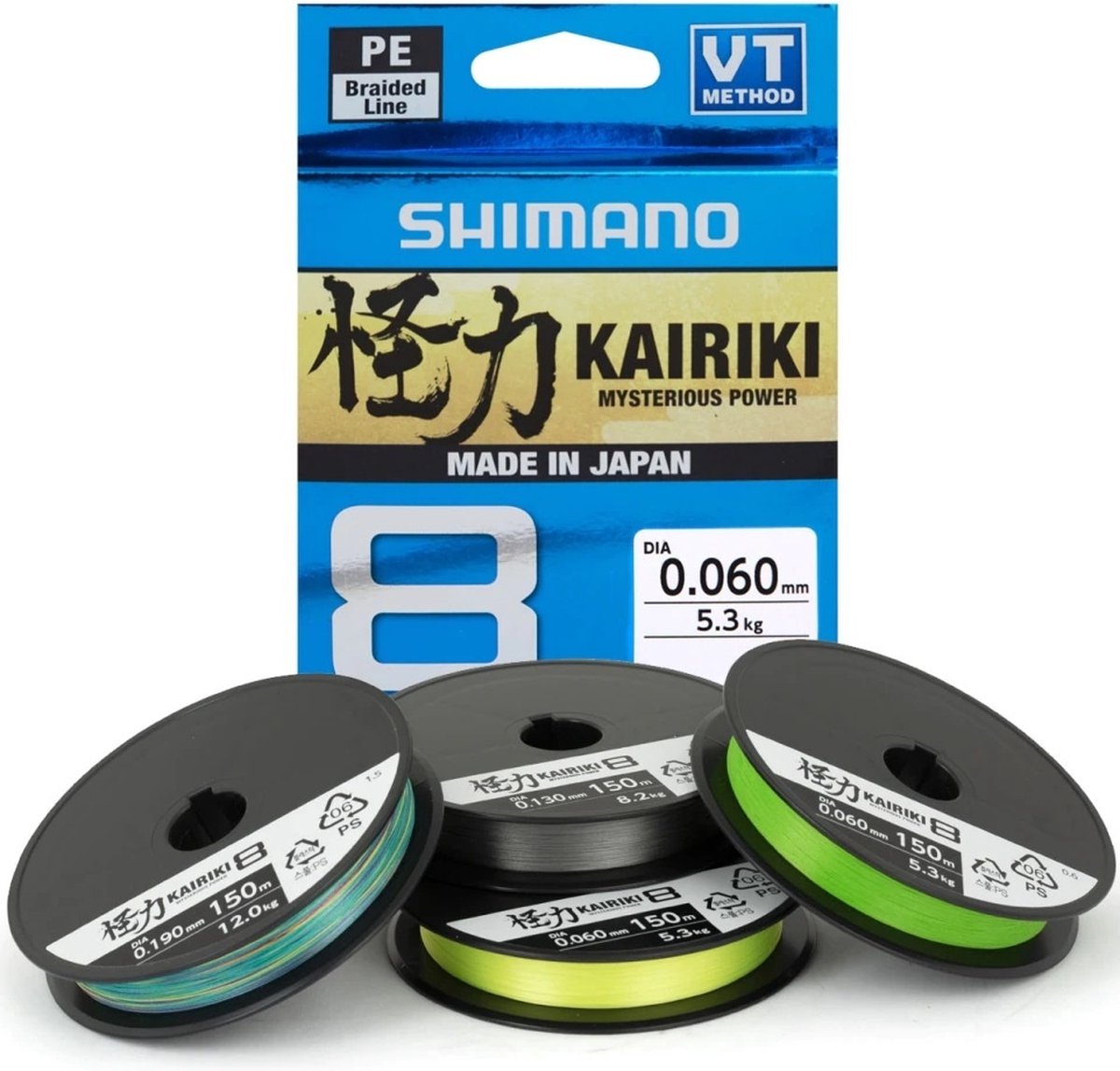 Shimano kairiki 8 150m - verde mantis
