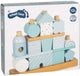 Small foot - casa apilable de madera azul - 18 uds.