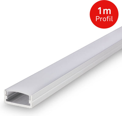 Briloner pimp your stripe profilo in alluminio 1m, copertura griglia, autoadesivo, argento