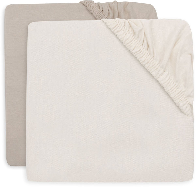 Jollein lenzuolo con angoli per letto - 70 75x140 150 cm - jersey - sabbia avena