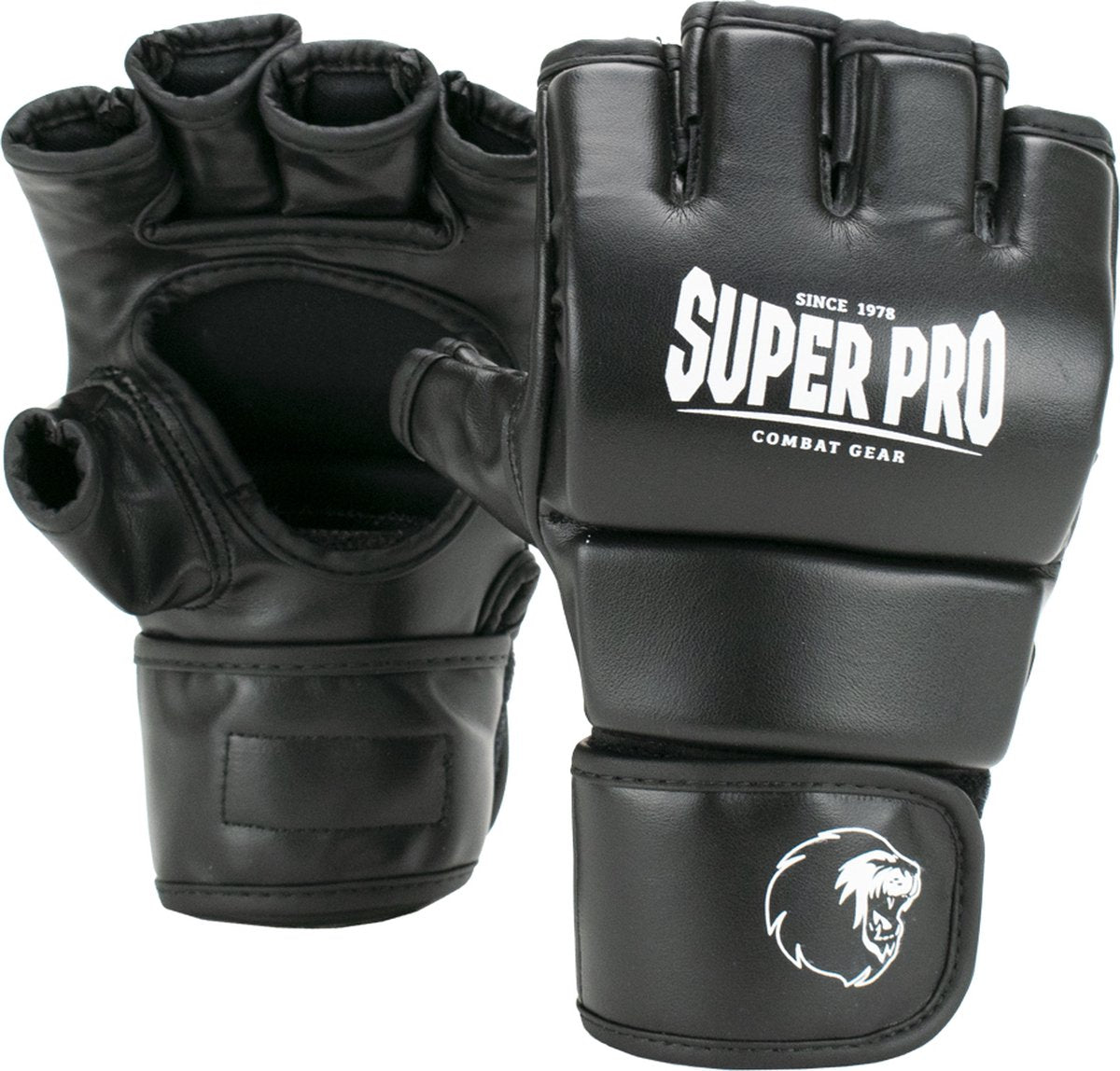 Guanti mma super pro da combattimento brawler neri bianchi extra extra piccoli