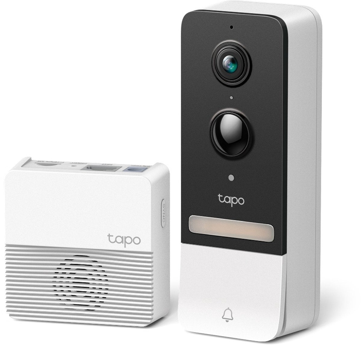 Timbre con video inalámbrico tp-link tapo d230s1 con batería - video 2k 5mp - incluido hub - sin suscripción - timbre inteligente