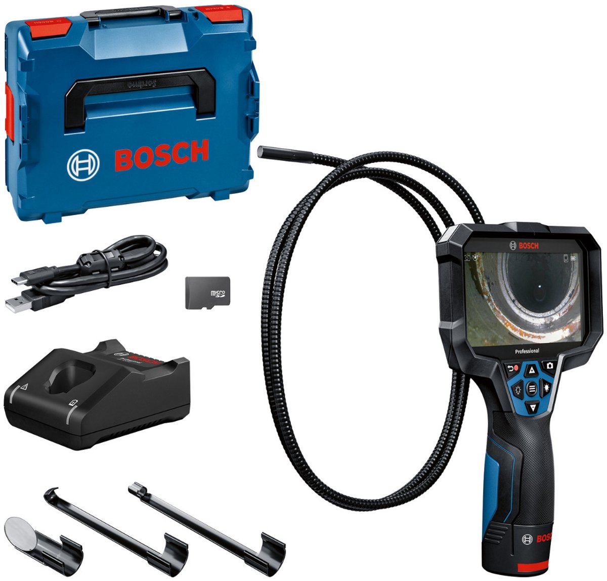 Bosch professional gic 12v-5-27 c accu inspectiecamera 12v 2.0ah in l-boxx - 0601241401