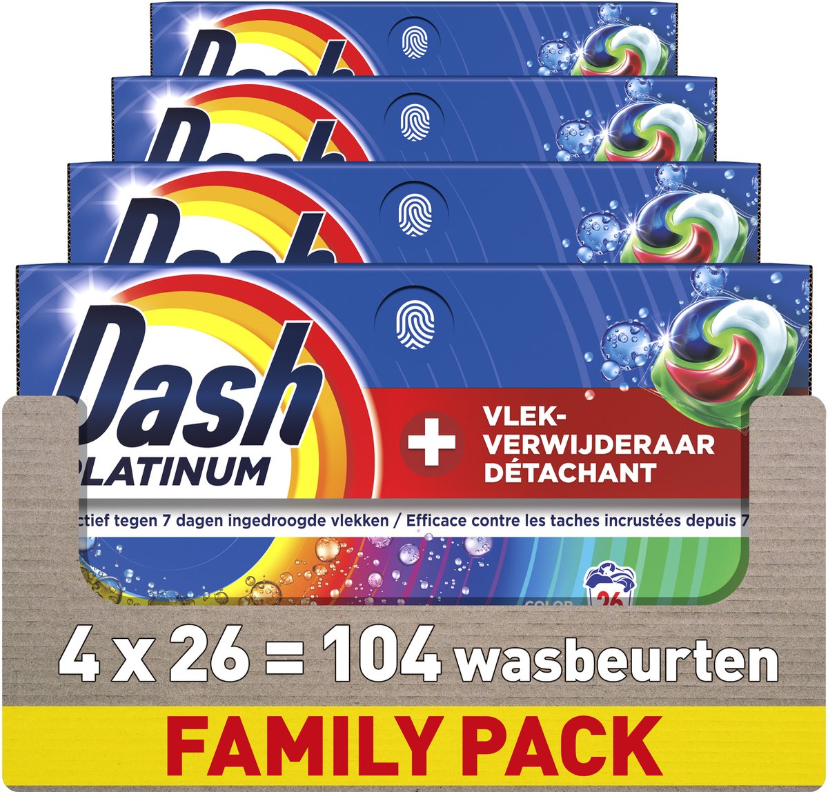Capsule detersivo Dash® - +colore extra antimacchia - 4 x 26 lavaggi