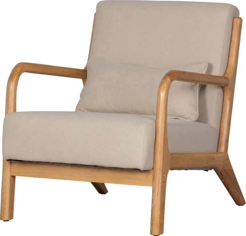 Sillón Woood Mark - tela - natural - 75x67x82