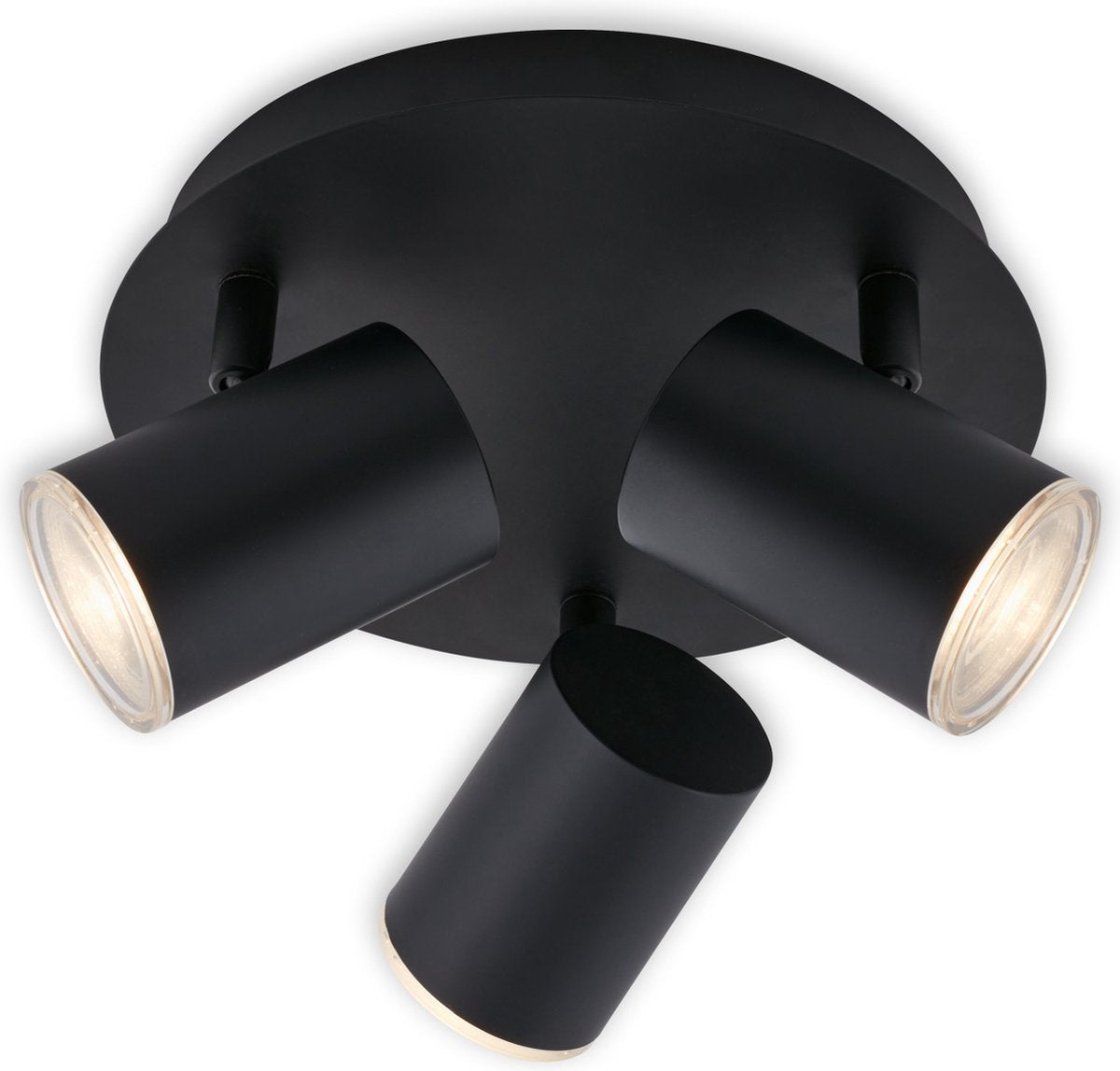 Lampada da bagno Briloner leuchten banyo, 5 w, ip44, nero, metallo-plastica, incl., 3x gu10, ø 11,2 cm