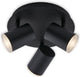 Lampada da bagno Briloner leuchten banyo, 5 w, ip44, nero, metallo-plastica, incl., 3x gu10, ø 11,2 cm