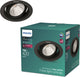Philips led philips pomeron inbouwspot - sceneswitch - 7w - warmwit licht - zwart